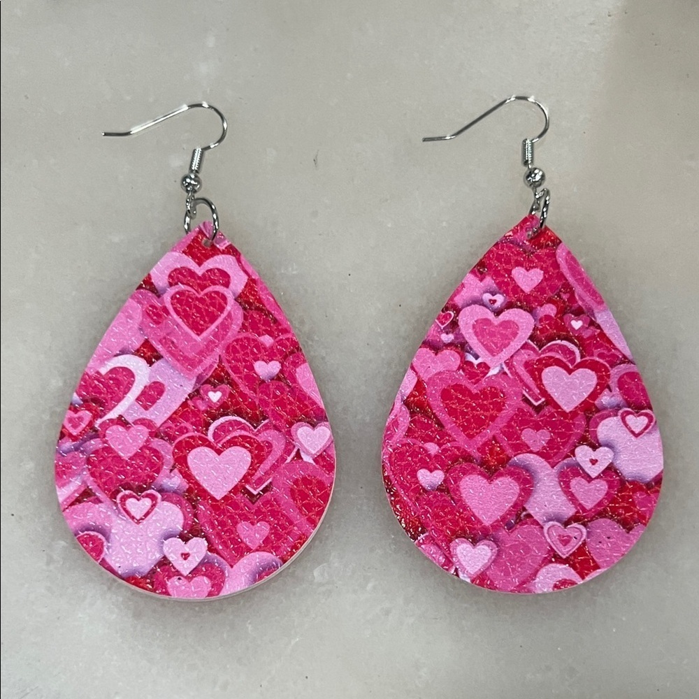Vibrant Heart Teardrop Earrings